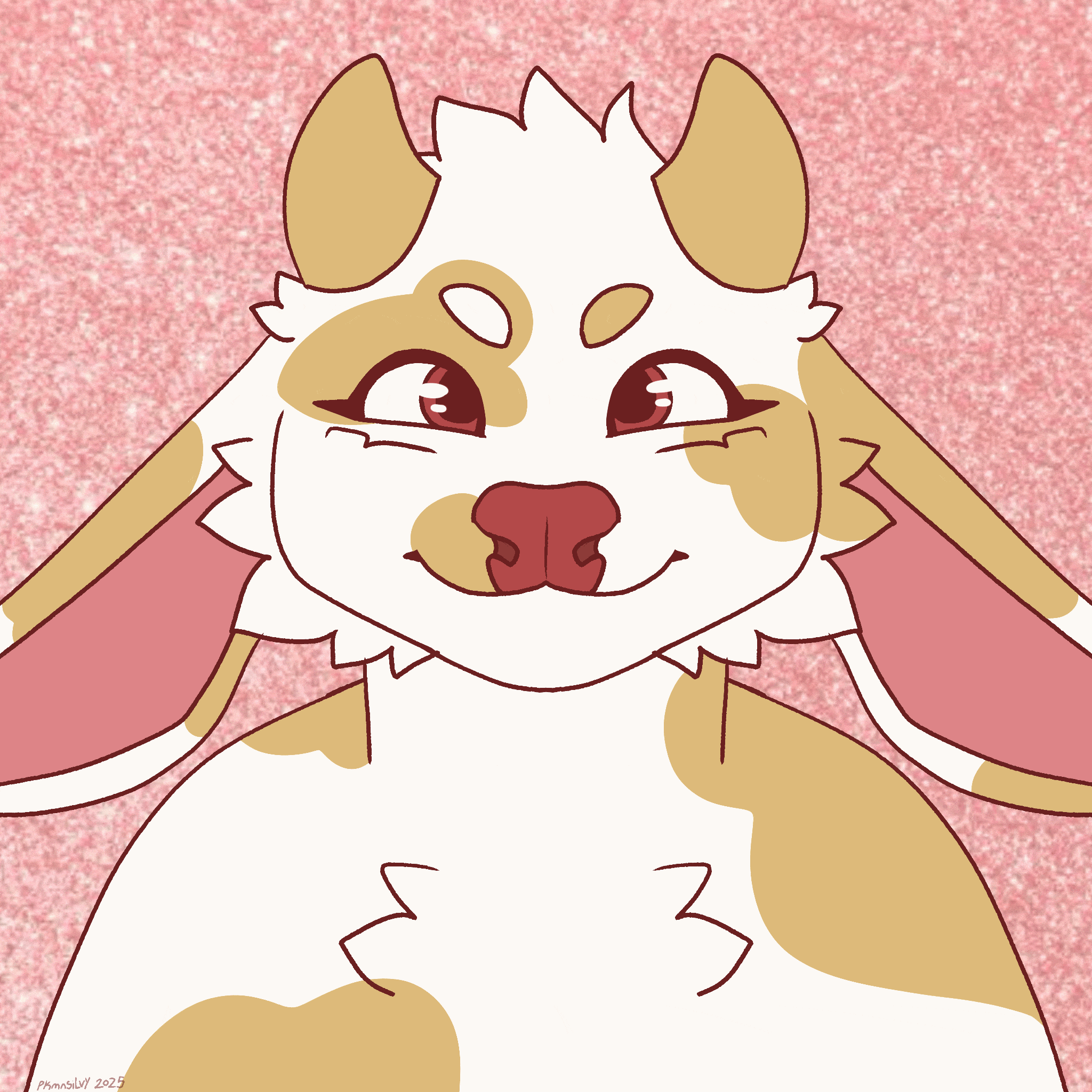 unshaded looping gif headshot (character belongs to muttmutt on toyhouse)