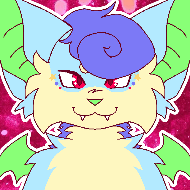 unshaded headshot looping gif - character belongs to and is designed by me