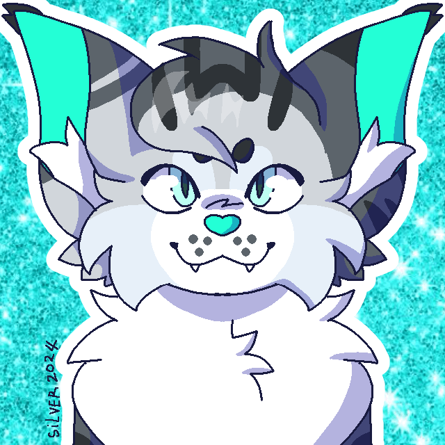 cellshaded looping gif headshot (character designed by me, owned by chromonym on tumblr)