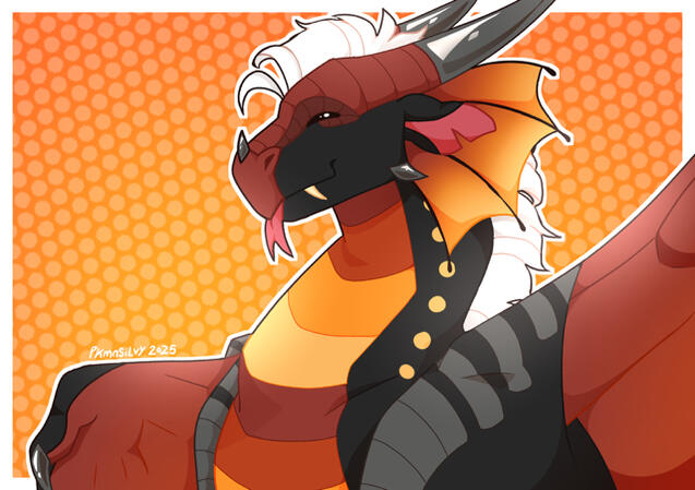 Cellshaded bust/headshot (character belongs to flickertoons on artfight)