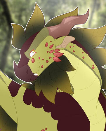 Unshaded bust/headshot (character belongs to FrostedMonster on artfight)