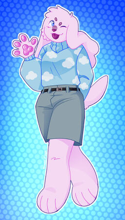 Cellshaded fullbody (character belongs to rat_carpet on artfight)